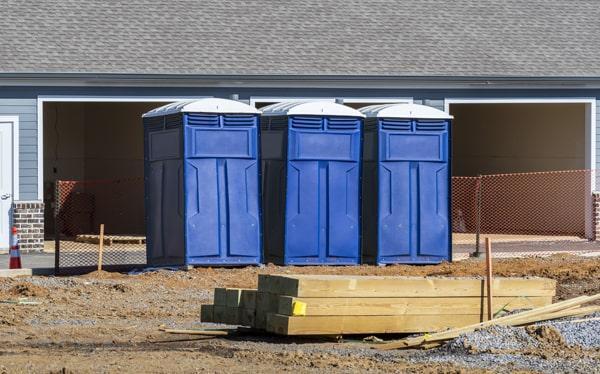 the portable restroom needs to be serviced once a week on a work site